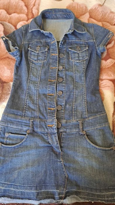 Дънков сукман с копчета