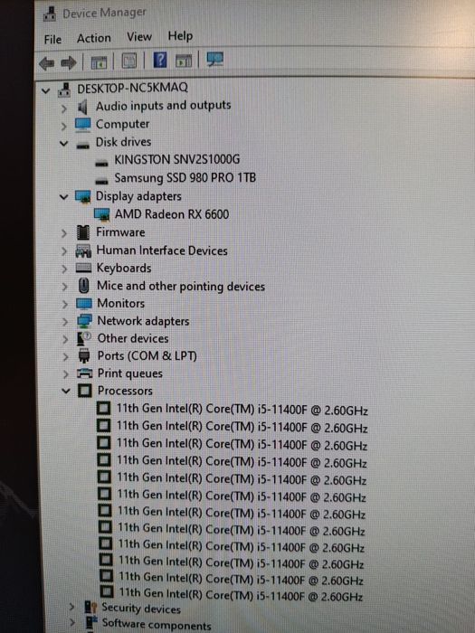 PC Gaming i5 11400F / RX 6600 / 64GB RAM / 2TB SSD