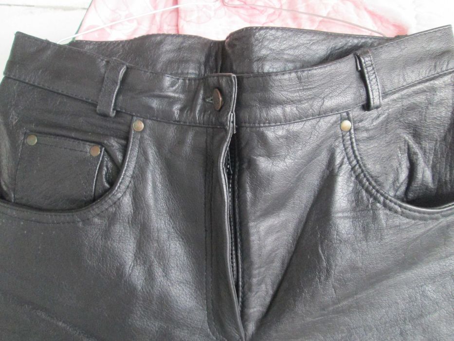 pantaloni moto piele 34