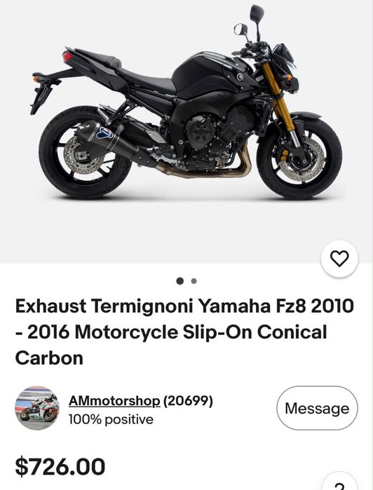 Yamaha Fz8, 2012, ABS, evacuare Termignoni.