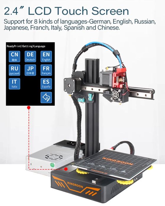 Imprimanta 3D Kingroon 3DS + kit duze + 4 role filament