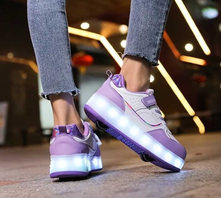 Светещи ролер обувки, детски маратонки с колелца, обувки с колела- НОВ