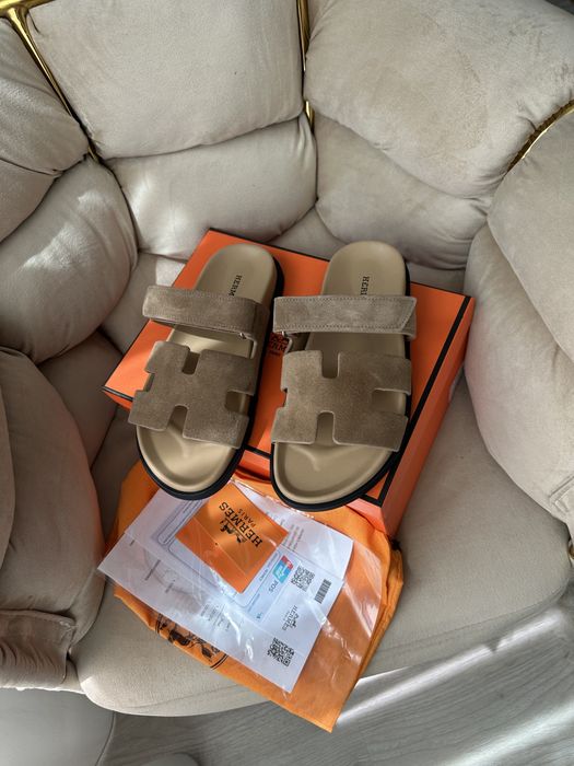 Papuci hermes chypree piele naturala