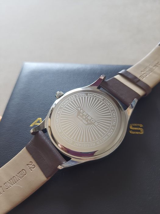 Ceas barbatesc Akribos XXIV - cu  bratara din piele