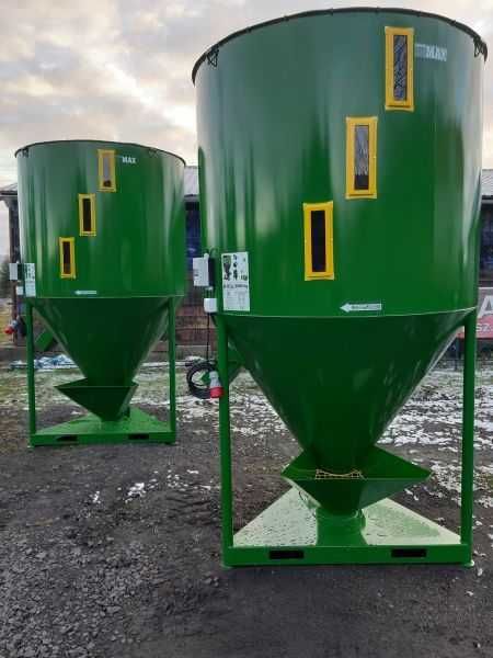 Amestecator furaje 1000 kg, volum 1840 l, M-ROL, Polonia NOU