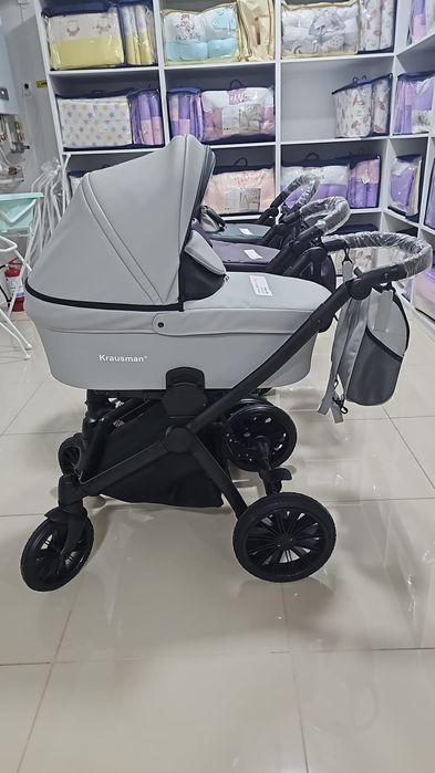 Cărucior 3 în 1 Krausman Rider Light Grey