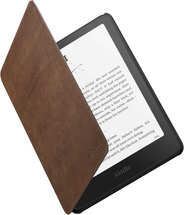 Премиальный кожаный чехол для Kindle Paperwhite/Colorsoft(Walnut/Ruby)