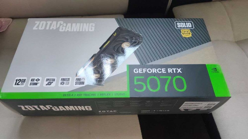 ZOTAC Gaming SOLID RTX 5070 12GB GDDR7 — мощь нового поколения (Б/У)