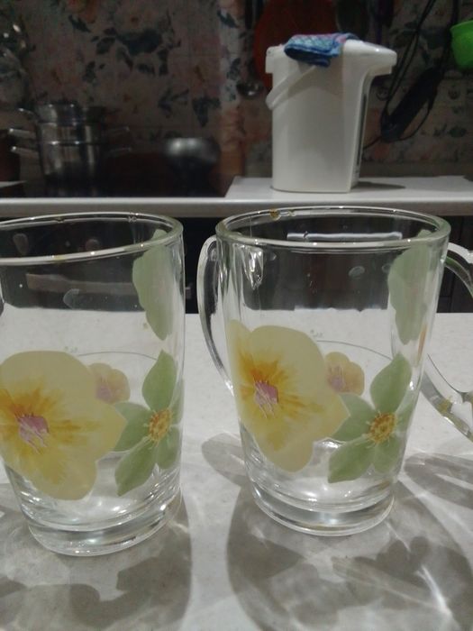 Кружки стеклянные