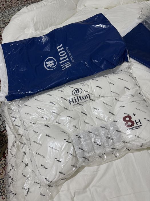 Hilton.Әлемдік бренд.Көрпе, жастық, наматрасник