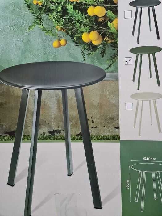 Allbrand кръгла  помощна метална масичка 40 x 40 x 49 см