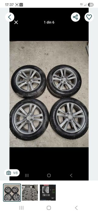 Caucuri iarna 225 55 r17 cu jante aliaj 120x5