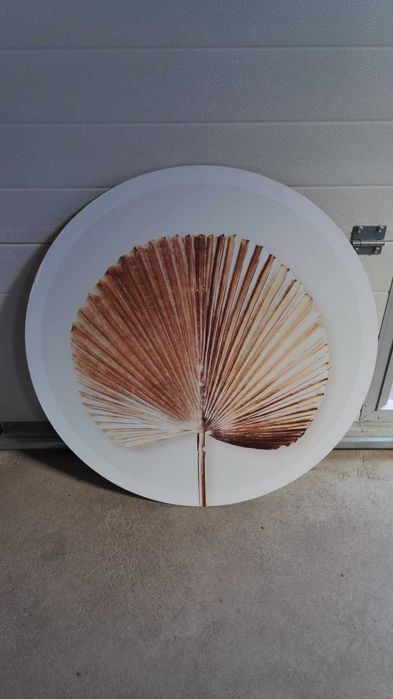 Tablou perete rotund Golden Palm Art, 50 cm