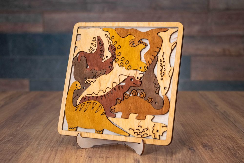 Дървен пъзел "Джурасик Парк"