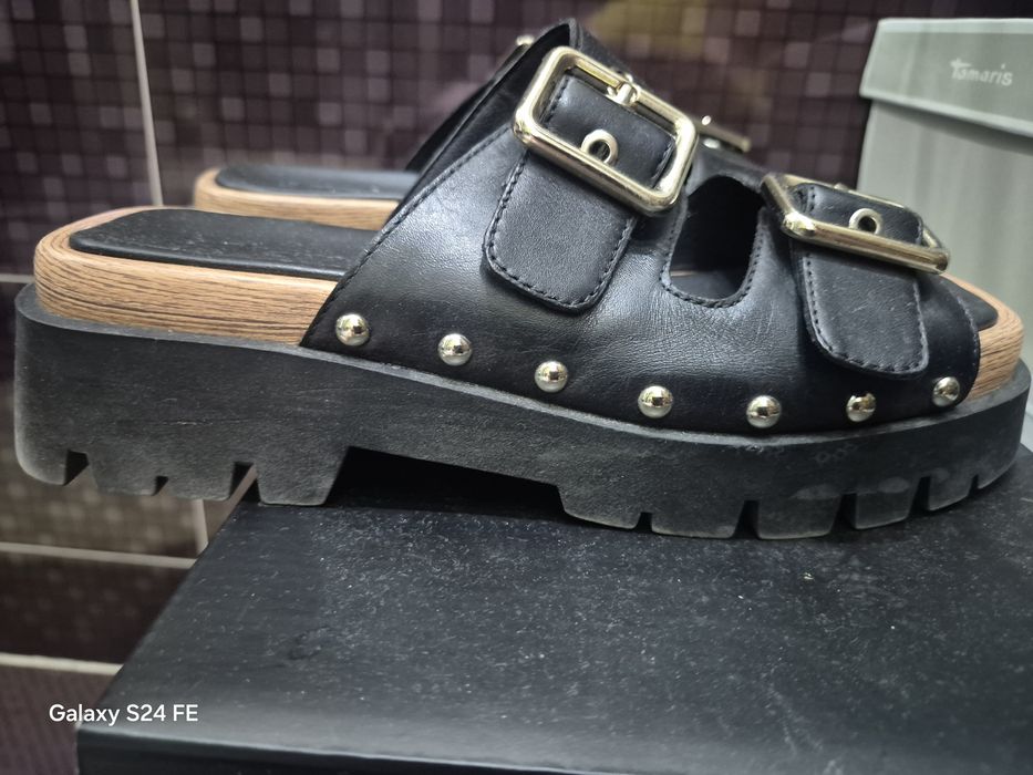 Естествена кожа сабо ,36