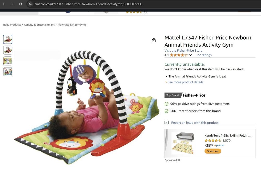 Активна гимнастика Fisher Price