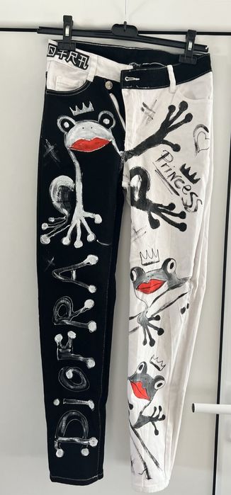 Дънки с камъни djofra уникални хл ,широки!