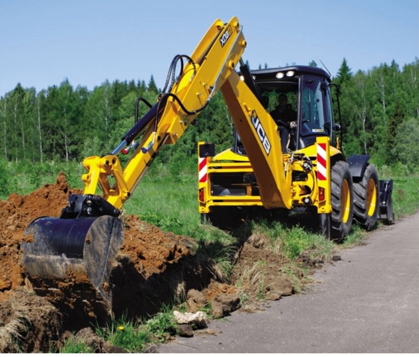 Экскаватор погрузчик услуги трактор снос домов  септик копка траншея