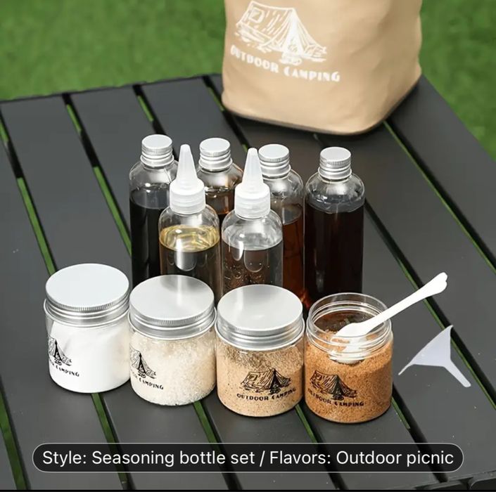 Къмпинг/пикник сет за подправки, сосове и дресинг