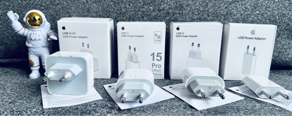 Оригинален Адаптер Зарядно USB C- 5W, 20W, 35W iPhone