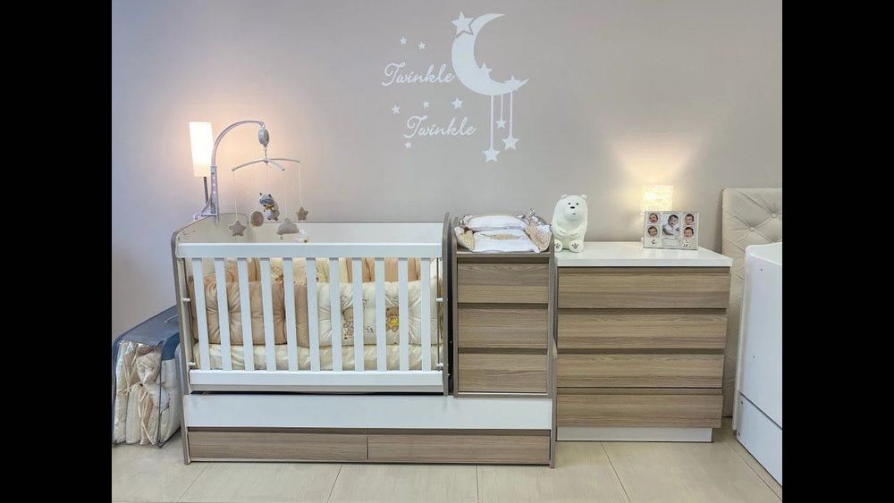 Бебешка кошара Луна/Бебешко легло + скрин