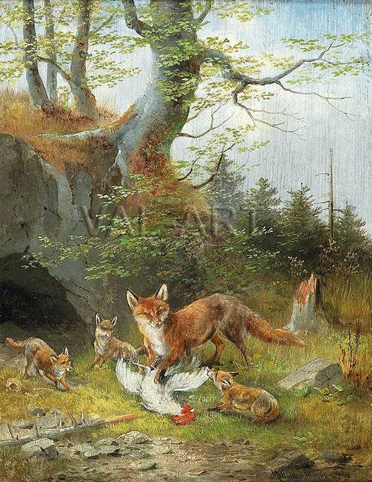 Репродукции на картини /ловни/ Мориц Мюлер (1841-1899)