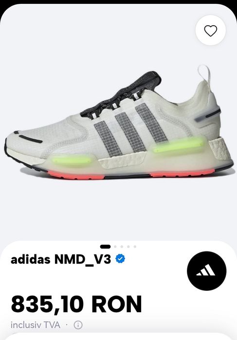 Adidas NMD V3 Crystal White mărimea 36.5
