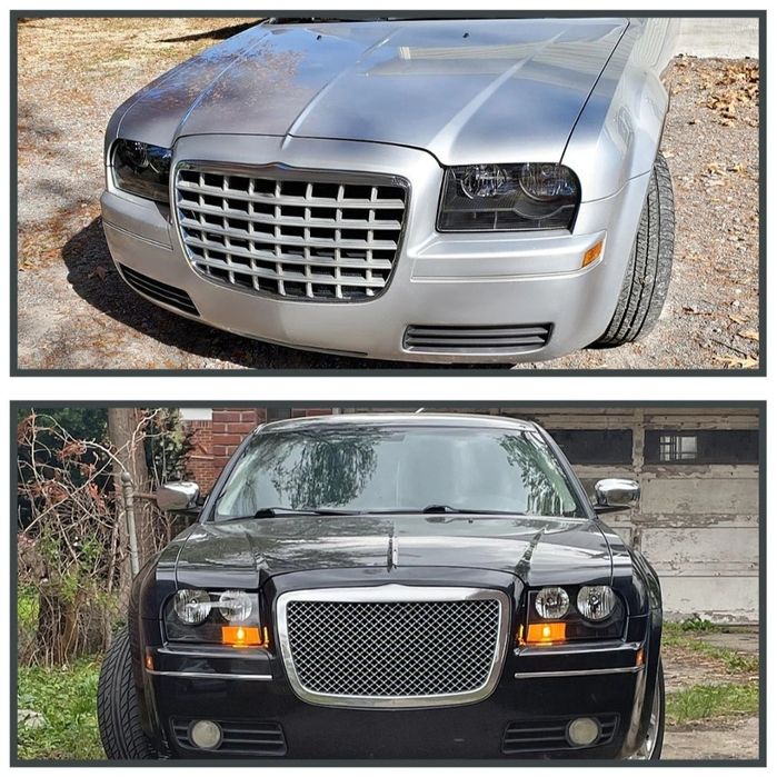 Галогенные фары (smoked) Chrysler 300C