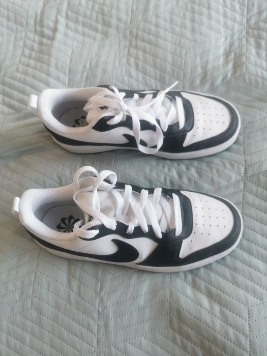 Маратонки Nike бяло с черно кожени