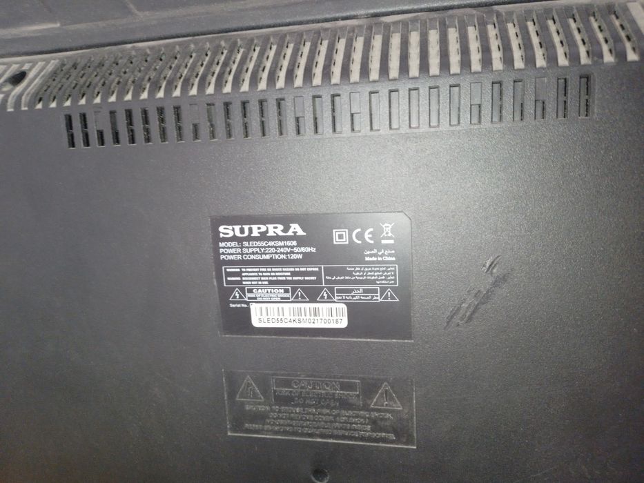 Смарт Телевизор Supra 55 требует ремонта плату надо поменять .