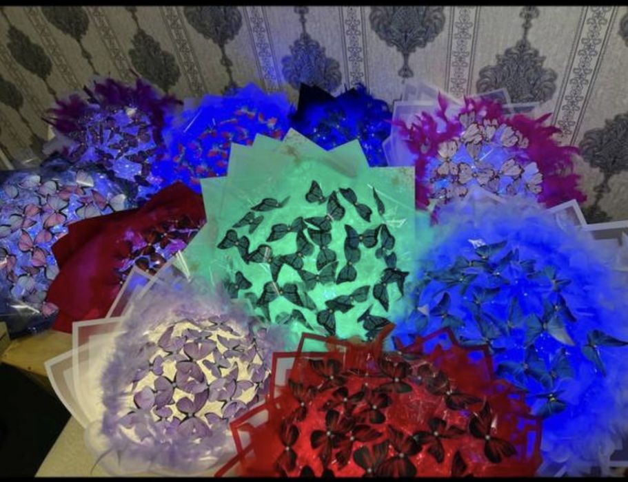 Buket Mandarin gul mandarin buket ayiqchala kapalakli buket igrushka