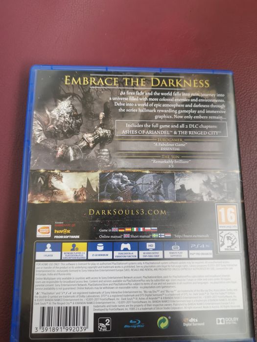 Dark Souls 3 The Fades Edition PS4