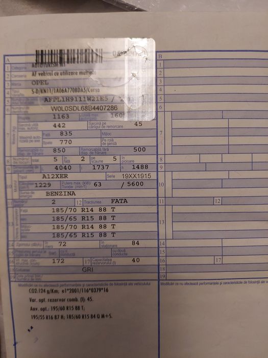 Se vinde urgent opel corsa 1.2