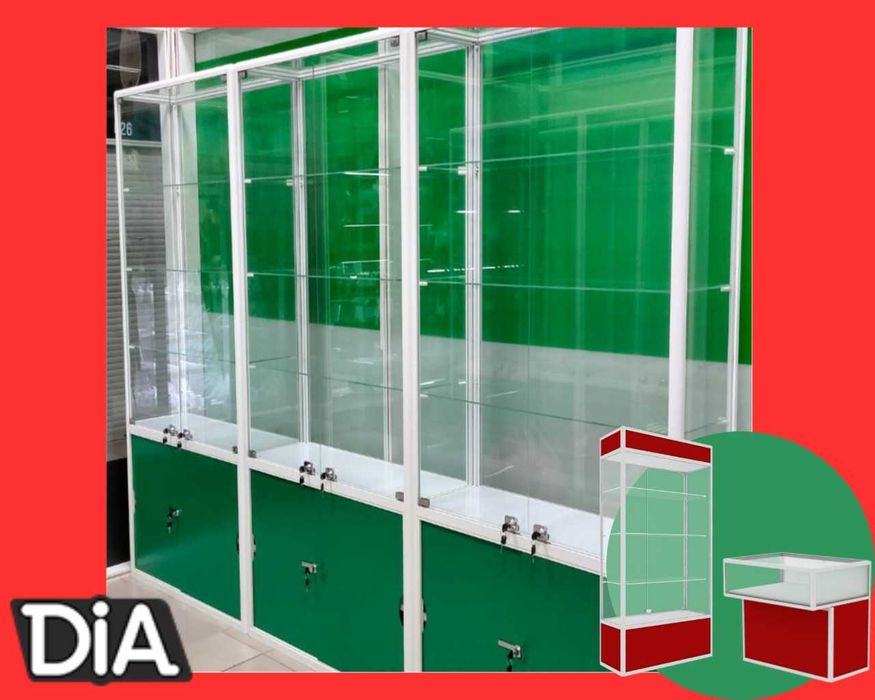 Прилавок витрина для магазина, oynalik vitrina va prilavkalar