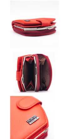 Червено Дамско портмоне от естествена кожа