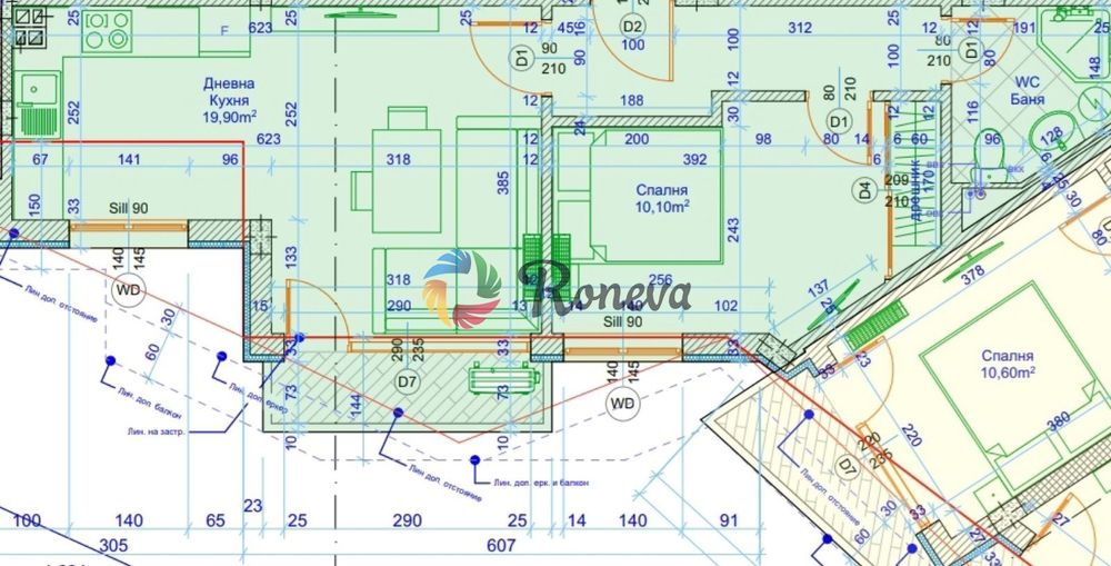 Продава се Двустаен апартамент в Варна, Лятно кино Тракия - 52 кв.м за 1324 €/кв.м - Снимка #2