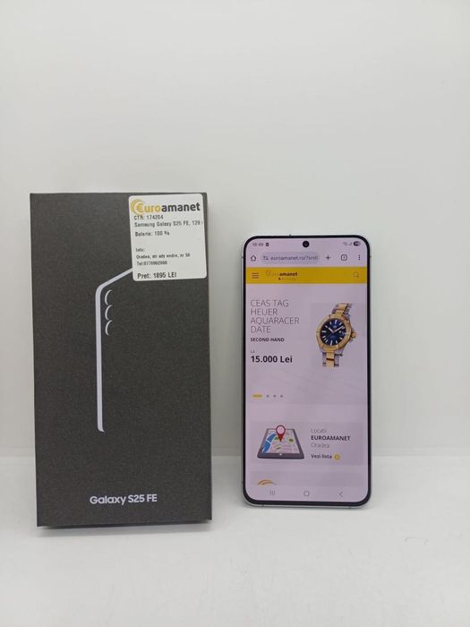 Telefon mobil Samsung Galaxy S25 FE, Dual SIM, 8GB RAM, 128GB -A-