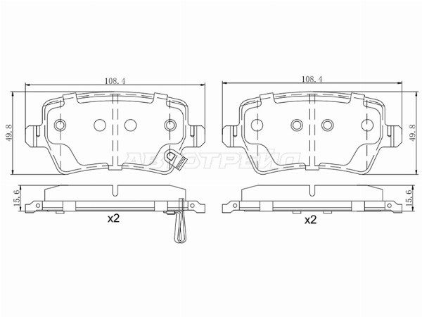 Колодки тормозные задние Chery Tiggo 8 pro