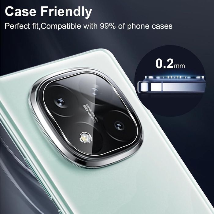 Стъклен протектор за камера за xiaomi redmi note 14 pro+ plus 5g