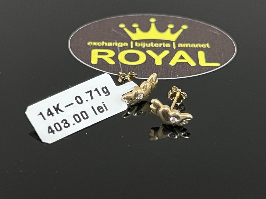 Bijuteria Royal CB : Cercei copil aur 14k  0,71 grame