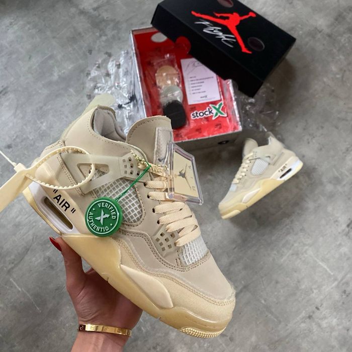 Air Jordan Retro 4 X Off White Sail