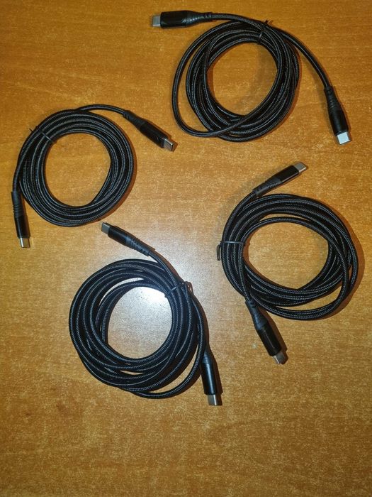 Кабель для быстрой зарядки и передачи, Type-C на Type-C, 1.2 м