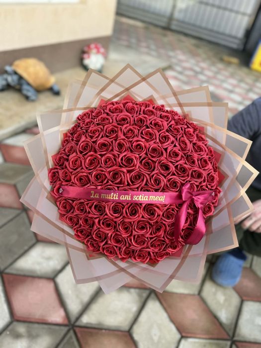 Buchet trandafiri din sapun