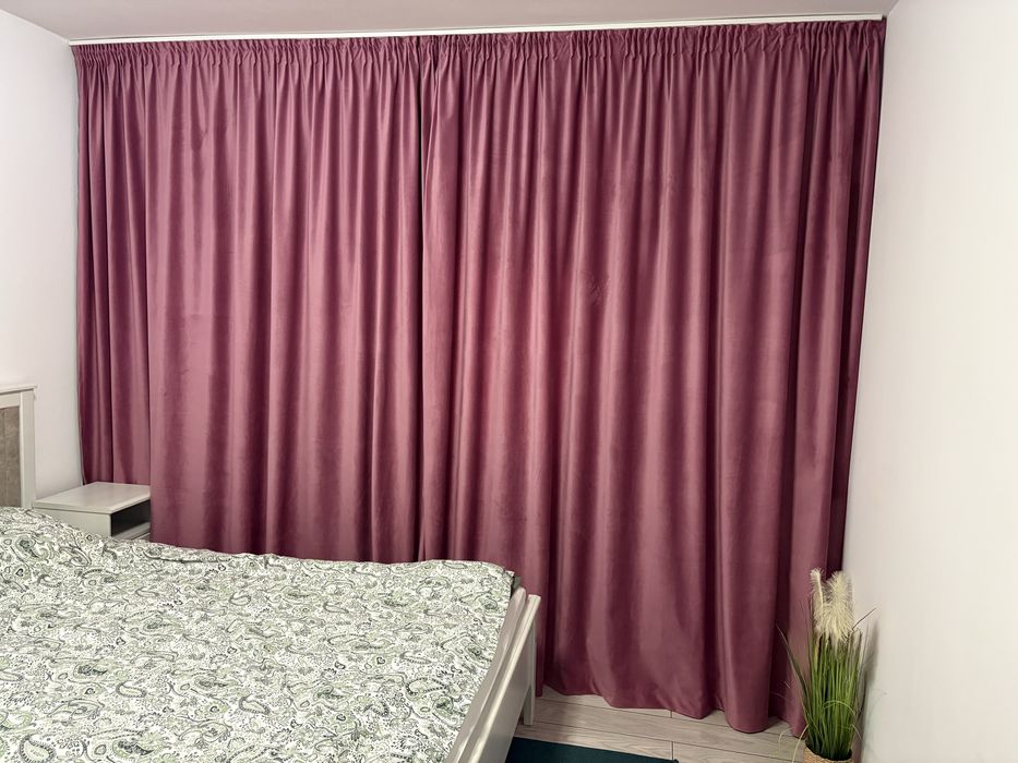 Vand draperii blackout roz prafuit