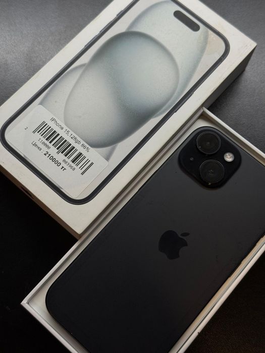 Iphone 15, 128гб,86% акб, Kaspi 0-0-24