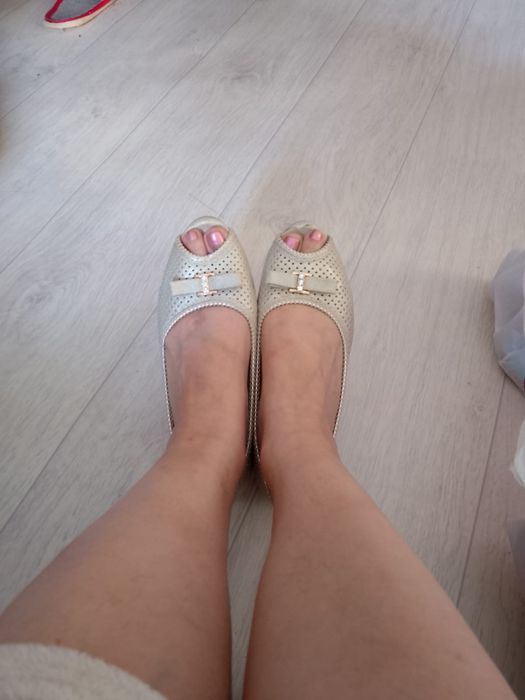 Летние туфли peep-top б/у