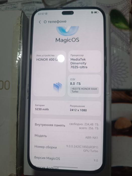 Хонор 400лайт.5G.256+8+8