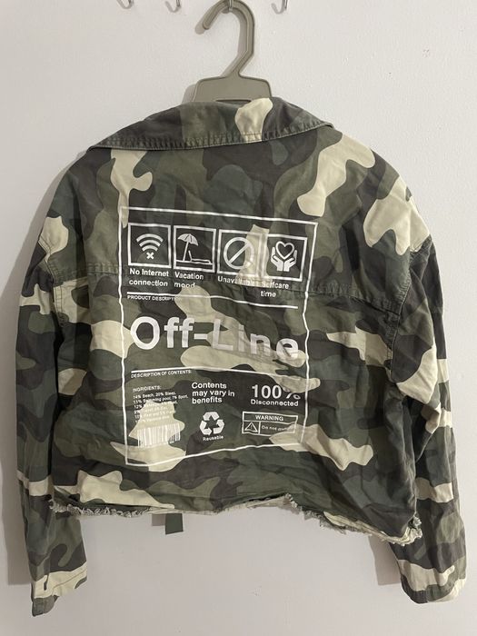 Geaca scurta imprimeu militar femei