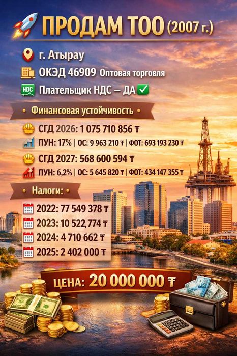 Продам ТОО Атырау