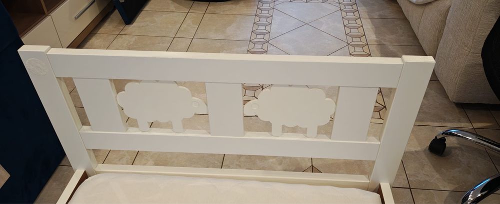 Pat ikea kritter 70x160 complet, saltea, somiera, bara protectie